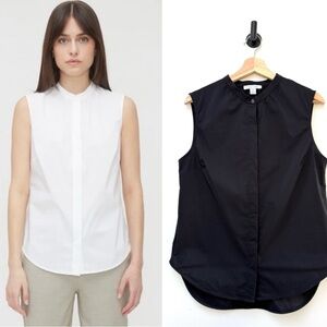 BNWOT Kit and Ace Marbella Sleeveless Poplin Shirt in Black M